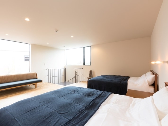 寝室はクイーンサイズのベッドが二つ（Akatsuki-暁-）